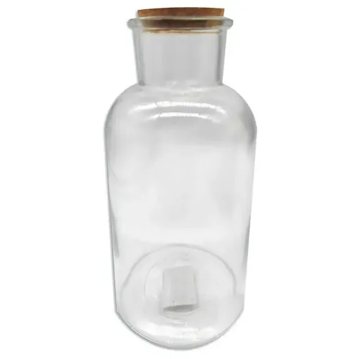 frasco vidrio botella tapa corcho boca ancha 1000ml medida 10x20 5cms 0