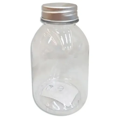 recipiente plastico frasco tapa aluminio 260ml medida 38x117mms 0