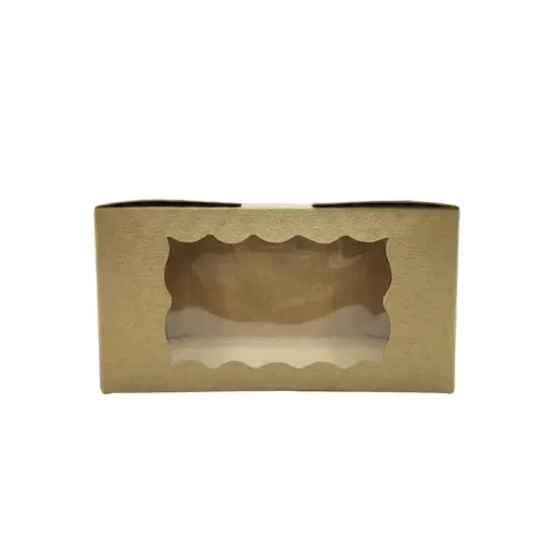 caja carton kraft 13 5x7x5cms visor por unidad 0