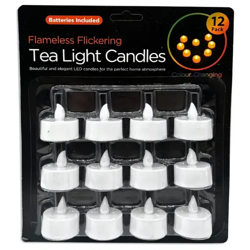 vela led pila 3x4cms veladoras set 12 unidades 0