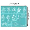 stencil plantilla poliester para serigrafia medida 28x22cms modelo patron plantas 0