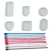 set 6 moldes silicona para resina epoxi modelo colgante circular 42x7 5mms por 5 unidades 0