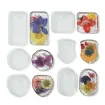 set 6 moldes silicona para resina epoxi modelo colgante circular 42x7 5mms por 5 unidades 2