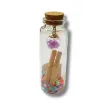 frasco vidrio chico tapa corcho 3x8cms decorativo mensaje por unidad 0