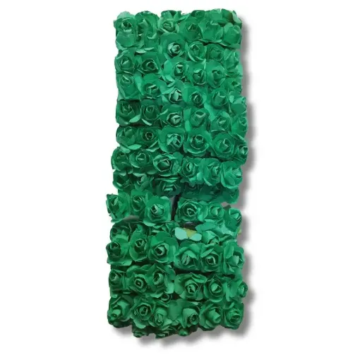 ramito rositas mini papel alambre x144 unidades color verde claro 0