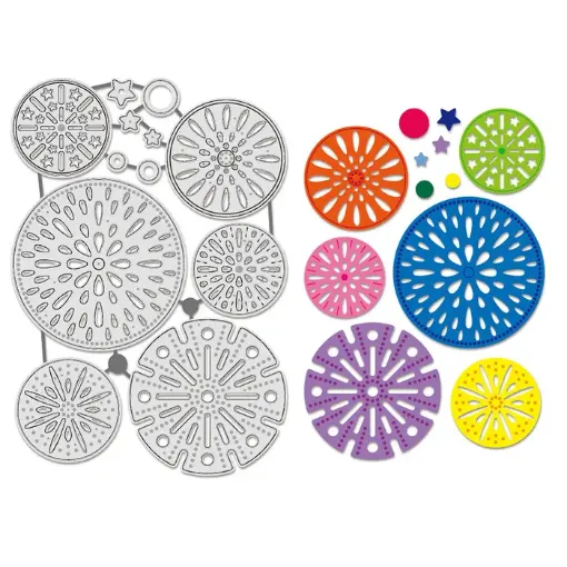 matriz relieve embossing folder para maquina troqueladora plancha 16x11cms modelo mandalas formas 0