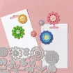 matriz relieve embossing folder para maquina troqueladora x2 planchas 16x11cms modelo maceta flores 3