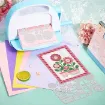matriz relieve embossing folder para maquina troqueladora x2 planchas 16x11cms modelo maceta flores 4