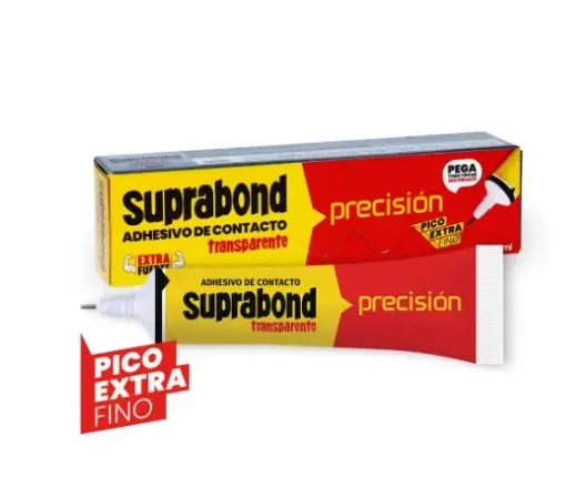 adhesivo contacto universal tranparente extrafuerte suprabond precision pico extrafino x100ml 0