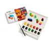 acuarelas solidas campus plus estuche x12 colores intensos brillantes pincel 0