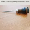 punzon mango madera anatomico corto lustrado medida 10 5cms para cuero telas manualidades gral 2