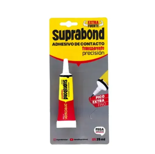 adhesivo contacto universal tranparente extrafuerte suprabond precision pico extrafino 25ml blister 0