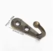 gancho metal perchita vintage medida 31x20mms tornillos color bronce por unidad 0