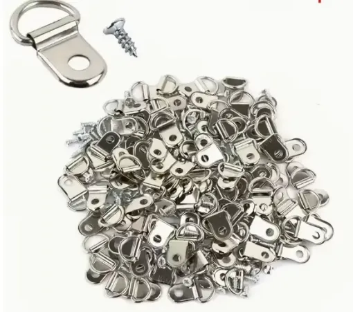 gancho colgador metalico para cuadros 25x15mms tornillo por 10 unidades color niquel 0