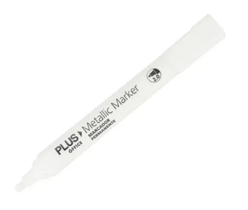 marcador permanente color blanco plus office punta media 2mms 0