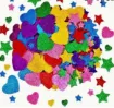 apliques adhesivos goma eva purpurina estrellas 18 corazones 25mms x50 unidades multicolor 0