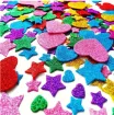 apliques adhesivos goma eva purpurina estrellas 18 corazones 25mms x50 unidades multicolor 1