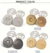 botones broches magneticos presion metalicos 10mms color oro x10 sets 0