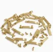 gancho colgador dentado metalico sierra para cuadros medida 44x8mms tornillos dorado por 10 unidades 0