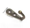 gancho metal perchita vintage medida 31x21x10mms tornillos color bronce por unidad 0