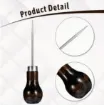 punzon mango madera anatomico lustrado medida 12cms para coser perforar cuero telas 0