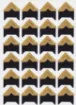 esquinero carton 2cms aplique adhesivo para scrapbooking fotos plancha x24 unidades negro dorado 0