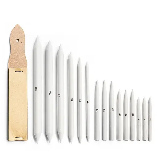 set dibujo 15 esfuminos papel para dibujo nros 1 al 6 bloque tablero lija 0