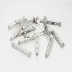 base prendedor pin 33x5x7mms 3 orificios 2mms x50 unidades color platino 0