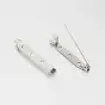 base prendedor pin 33x5x7mms 3 orificios 2mms x50 unidades color platino 1