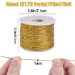 cordon elastico metalizado 1mms x10mts color dorado 1