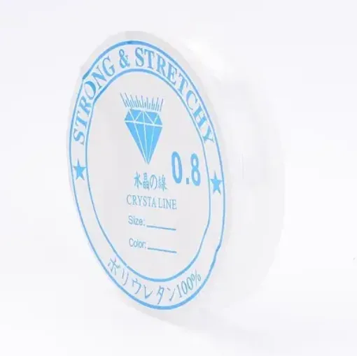 tanza elastica elastizada transparente 1mms espesor rollo 4 5mts 0