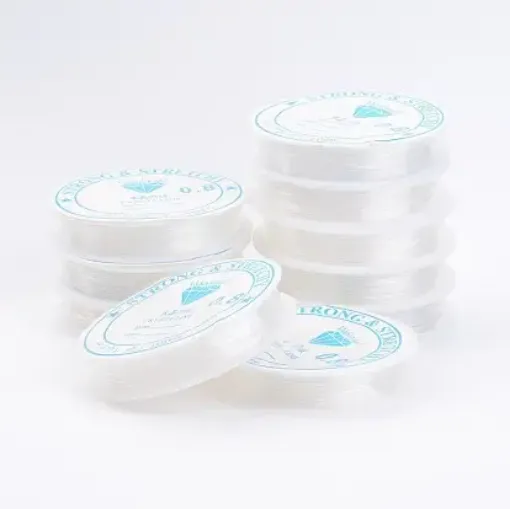 tanza elastica elastizada transparente 0 6mms espesor rollo 10 5mts 0