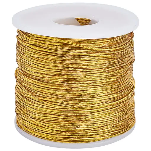 cordon elastico metalizado 1mms x110mts color dorado 0