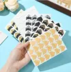 esquinero carton 2cms aplique adhesivo para scrapbooking fotos plancha x24 unidades negro dorado 4