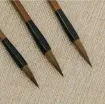 pincel para caligrafia tradicional china mango madera 24cms punta redonda cerda set x3 medidas 2