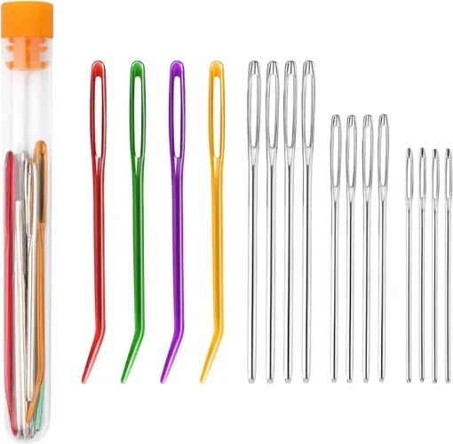 set agujas mano para costura pasa facil ojo grande set 16 agujas surtidas 0