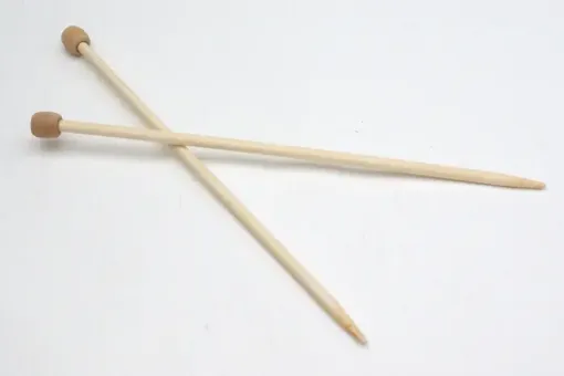 agujas tejer bambu 40cm largo nro 10 set 2 unidades 0