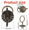 sujetadores mini metal brad fasteners anillo para scrapbooking 38x20mm x5 unidades color oro viejo 2