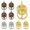 sujetadores mini metal brad fasteners anillo para scrapbooking 38x18mm x5 unidades color oro viejo 0