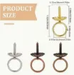 sujetadores mini metal brad fasteners anillo para scrapbooking 38x18mm x5 unidades color cobre 1