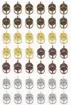 sujetadores mini metal brad fasteners anillo para scrapbooking 38x18mm x5 unidades color dorado 2