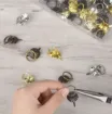 sujetadores mini metal brad fasteners anillo para scrapbooking 38x20mm x5 unidades color oro viejo 5