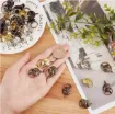 sujetadores mini metal brad fasteners anillo para scrapbooking 38x18mm x5 unidades color oro viejo 5