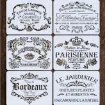 stencil plantilla 20x15cms modelo vintage carteles 6 modelos diferentes por unidad 0