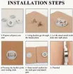 botones broches magneticos presion metalicos 14mms color oro viejo x5 sets 7
