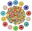aplique metal fomra flor 14mms brillos x10 unidades multicolor 0