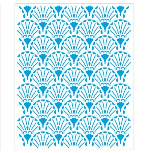 stencil marca litoarte 17 x 21 cm cod stm 743 textura leque 0