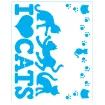 stencil marca litoarte 17 x 21 cm cod stm 771 i love cats 1