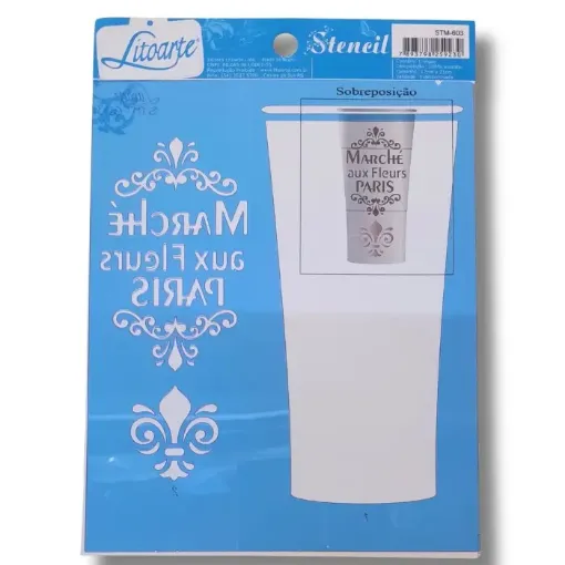 stencil marca litoarte 17 x 21 cm cod stm 603 0