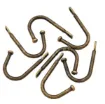 gancho metal perchita mini medida 35x25x5mms tornillo color bronce por unidad 0